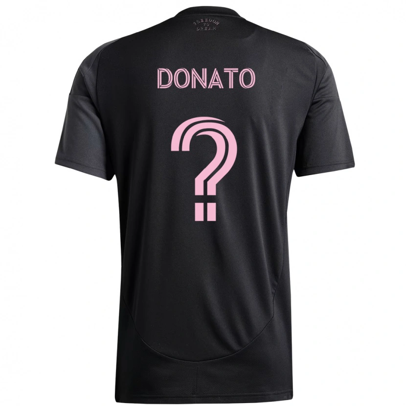Danxen Bambino Maglia Benjamin Donato #0 Nero Rosa Kit Gara Away 2025/26 Maglietta