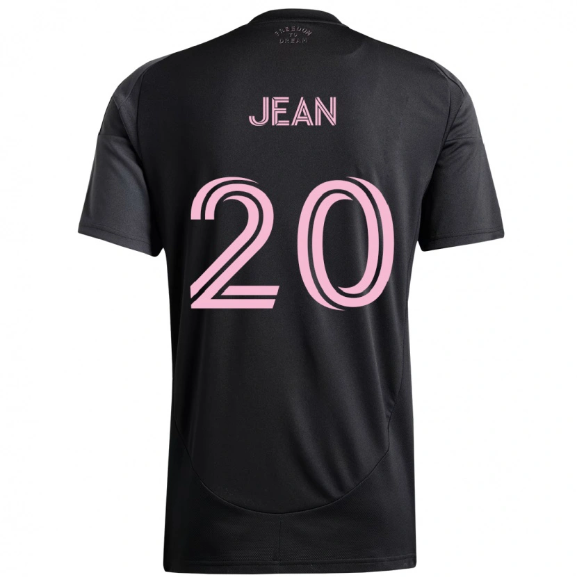 Danxen Bambino Maglia Corentin Jean #20 Nero Rosa Kit Gara Away 2025/26 Maglietta