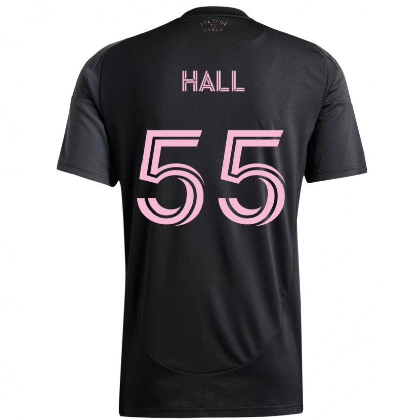 Danxen Bambino Maglia Tyler Hall #55 Nero Rosa Kit Gara Away 2025/26 Maglietta