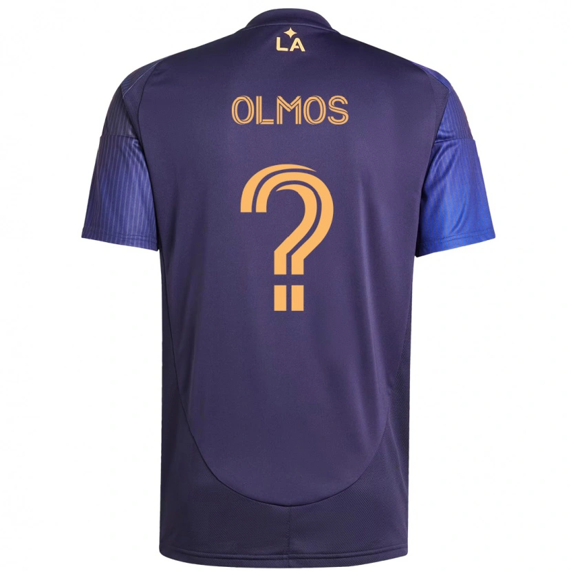 Danxen Bambino Maglia Justin Olmos #0 Viola Blu Kit Gara Away 2025/26 Maglietta