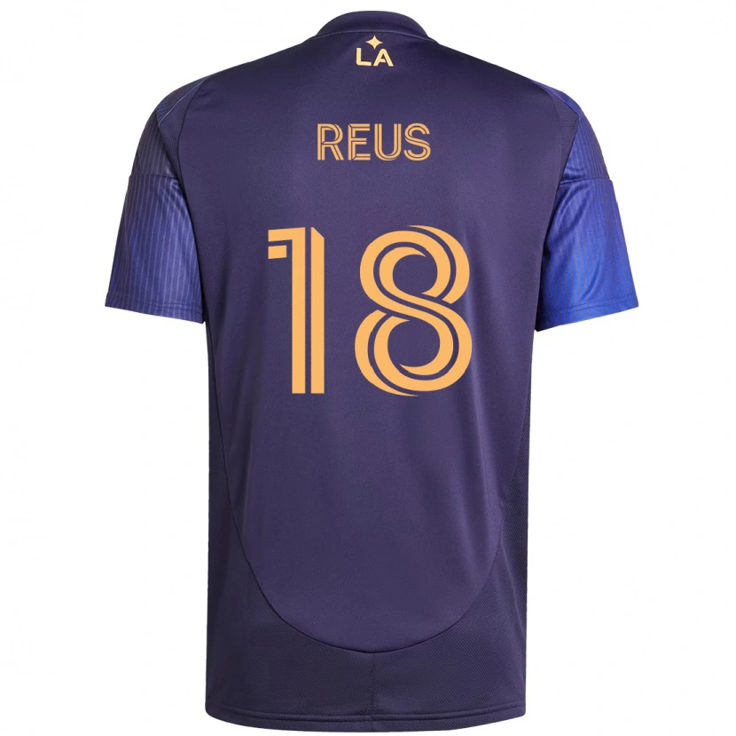 Danxen Bambino Maglia Marco Reus #18 Viola Blu Kit Gara Away 2025/26 Maglietta
