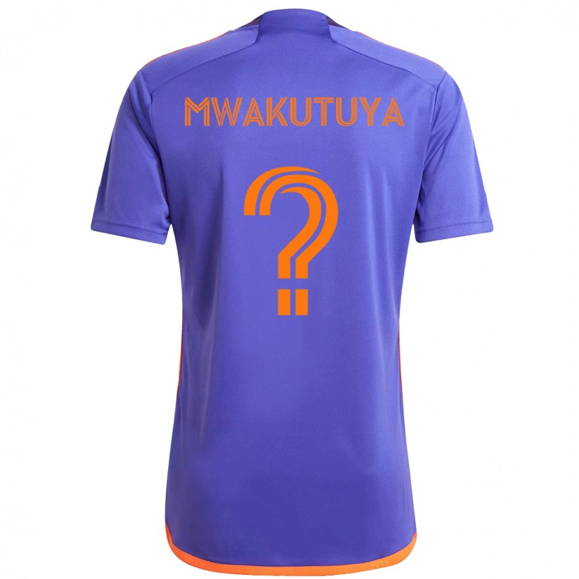 Danxen Bambino Maglia Isaac Mwakutuya #0 Viola Arancione Kit Gara Away 2025/26 Maglietta