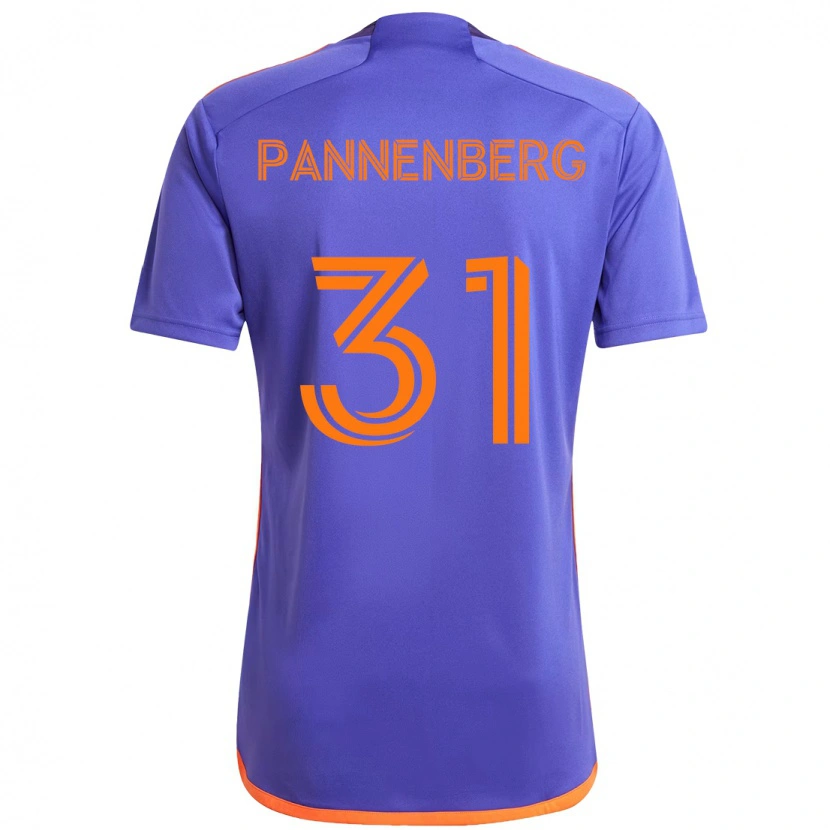 Danxen Bambino Maglia Andrew Pannenberg #31 Viola Arancione Kit Gara Away 2025/26 Maglietta