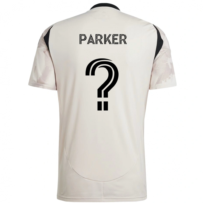 Danxen Bambino Maglia Tim Parker #0 Beige Nero Kit Gara Away 2025/26 Maglietta
