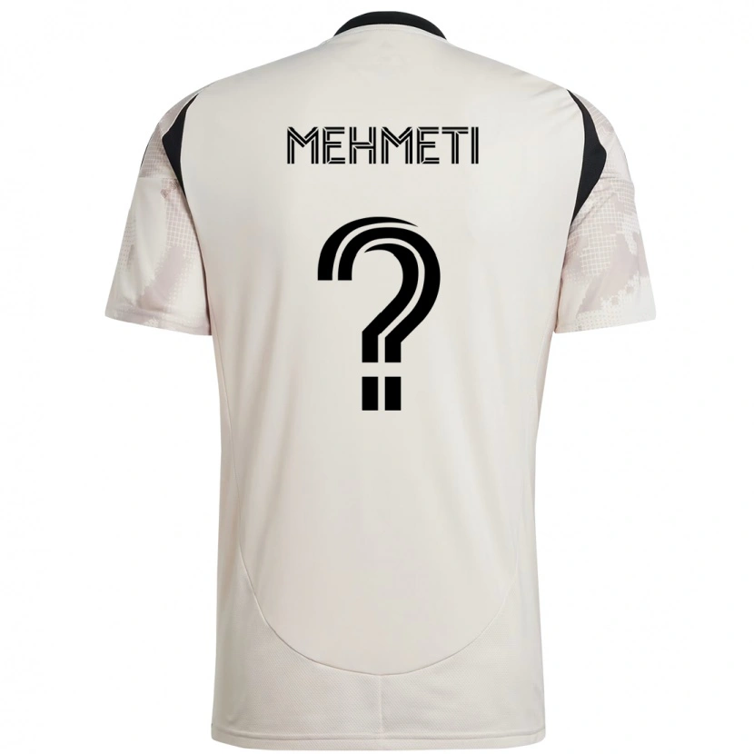Danxen Bambino Maglia Adri Mehmeti #0 Beige Nero Kit Gara Away 2025/26 Maglietta