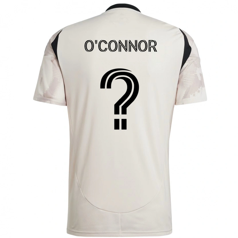 Danxen Bambino Maglia Aidan O'connor #0 Beige Nero Kit Gara Away 2025/26 Maglietta