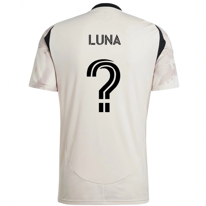 Danxen Bambino Maglia Erick Luna #0 Beige Nero Kit Gara Away 2025/26 Maglietta