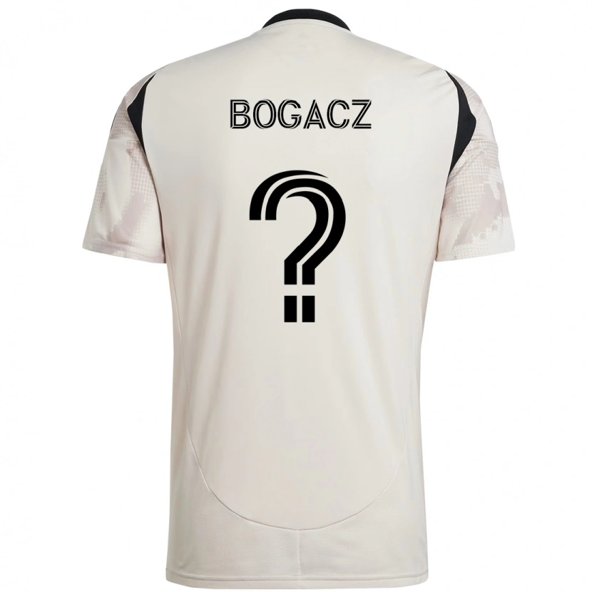 Danxen Bambino Maglia Wiktor Bogacz #0 Beige Nero Kit Gara Away 2025/26 Maglietta