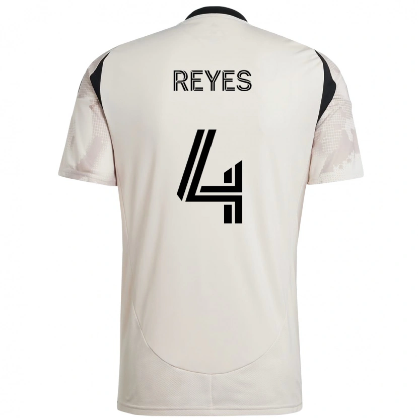 Danxen Bambino Maglia Andrés Reyes #4 Beige Nero Kit Gara Away 2025/26 Maglietta