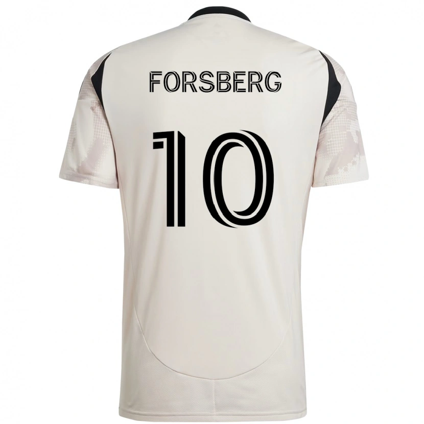 Danxen Bambino Maglia Emil Forsberg #10 Beige Nero Kit Gara Away 2025/26 Maglietta