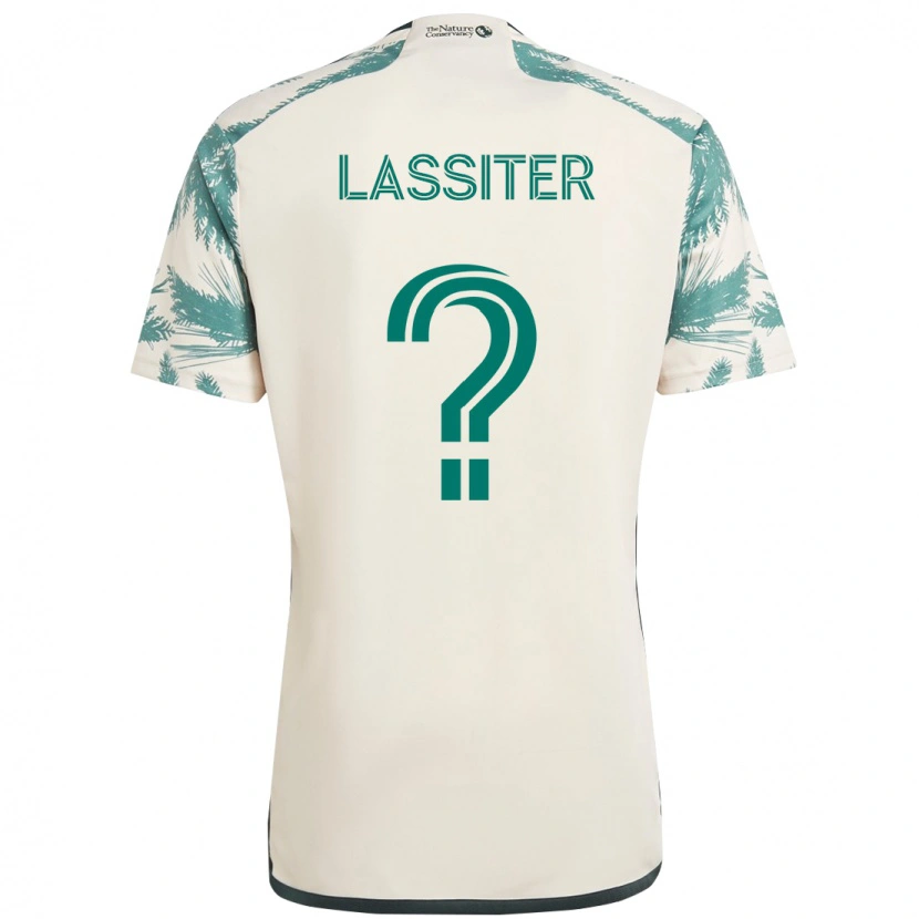 Danxen Bambino Maglia Ariel Lassiter #0 Beige Verde Kit Gara Away 2025/26 Maglietta