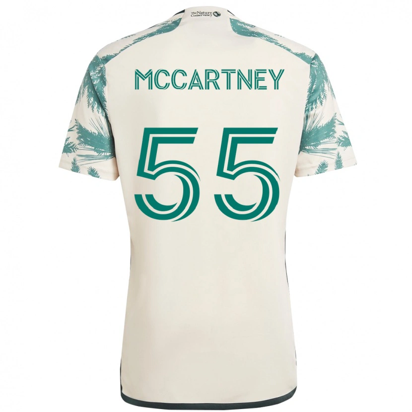 Danxen Bambino Maglia Dawson Mccartney #55 Beige Verde Kit Gara Away 2025/26 Maglietta