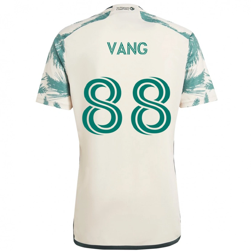 Danxen Bambino Maglia Michael Vang #88 Beige Verde Kit Gara Away 2025/26 Maglietta