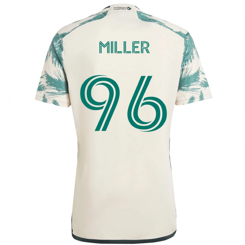 Danxen Bambino Maglia Carver Miller #96 Beige Verde Kit Gara Away 2025/26 Maglietta