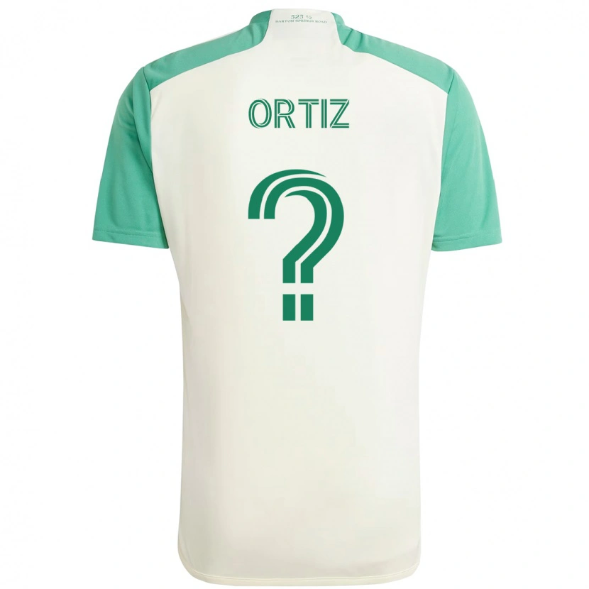 Danxen Bambino Maglia Viggo Ortiz #0 Bianco Verde Kit Gara Away 2025/26 Maglietta