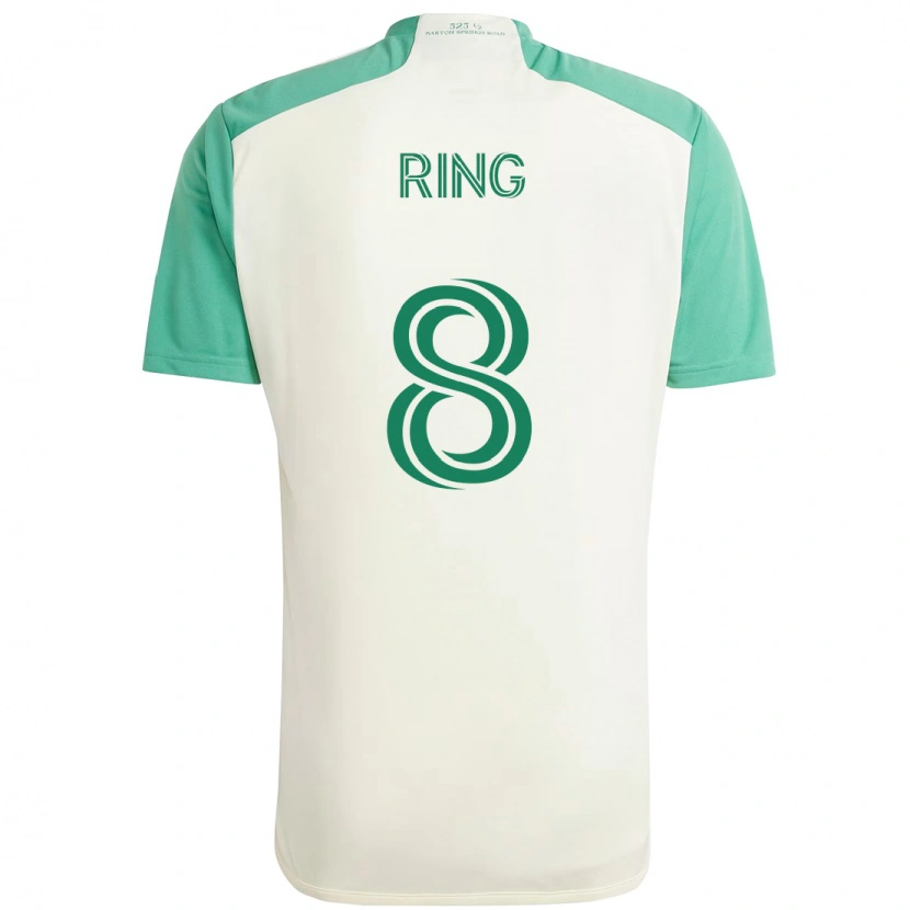 Danxen Bambino Maglia Alexander Ring #8 Bianco Verde Kit Gara Away 2025/26 Maglietta