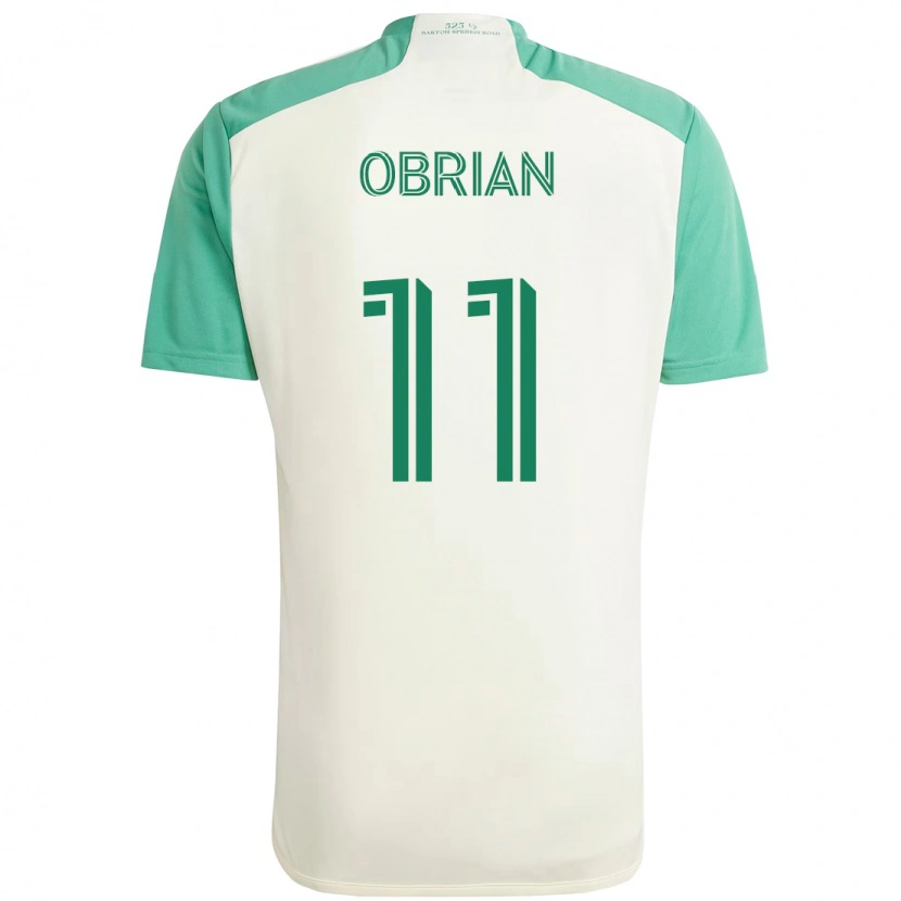 Danxen Bambino Maglia Jáder Obrian #11 Bianco Verde Kit Gara Away 2025/26 Maglietta
