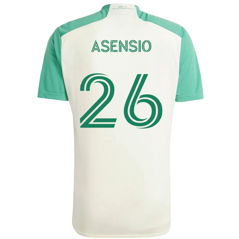 Danxen Bambino Maglia Charlie Asensio #26 Bianco Verde Kit Gara Away 2025/26 Maglietta