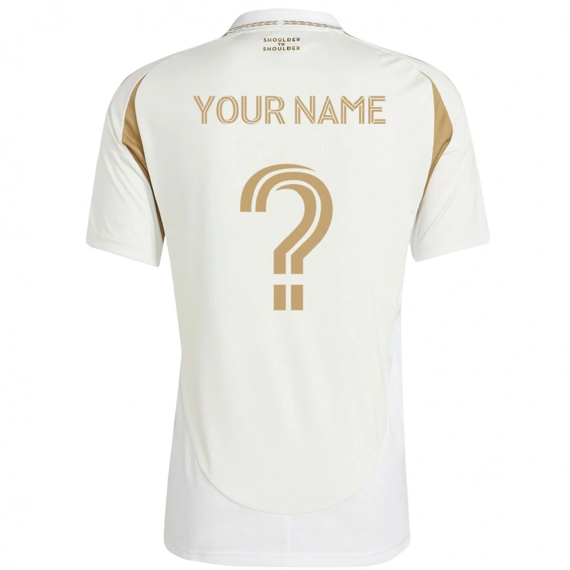 Danxen Bambino Maglia Il Tuo Nome #0 Bianco Marrone Kit Gara Away 2025/26 Maglietta