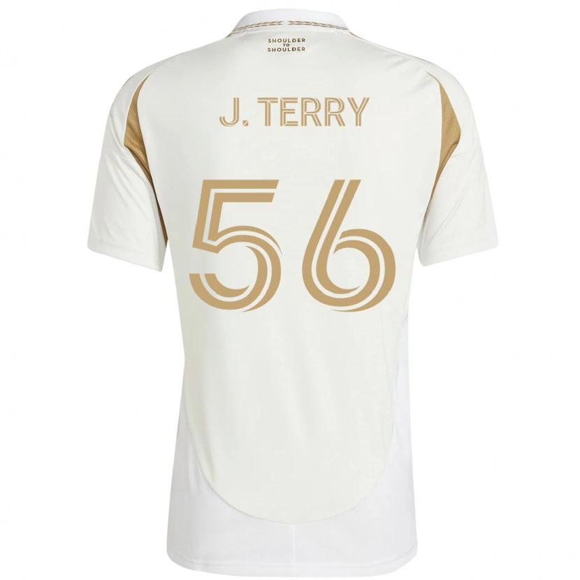 Danxen Bambino Maglia Jude Terry #56 Bianco Marrone Kit Gara Away 2025/26 Maglietta