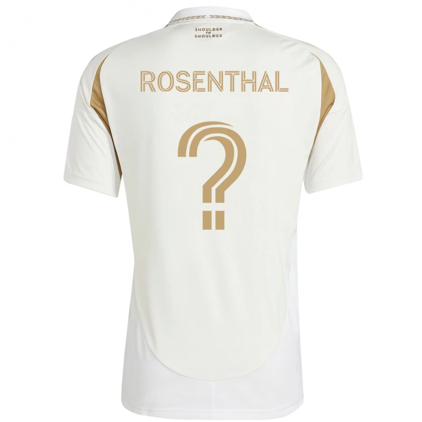 Danxen Bambino Maglia Charlie Rosenthal #0 Bianco Marrone Kit Gara Away 2025/26 Maglietta