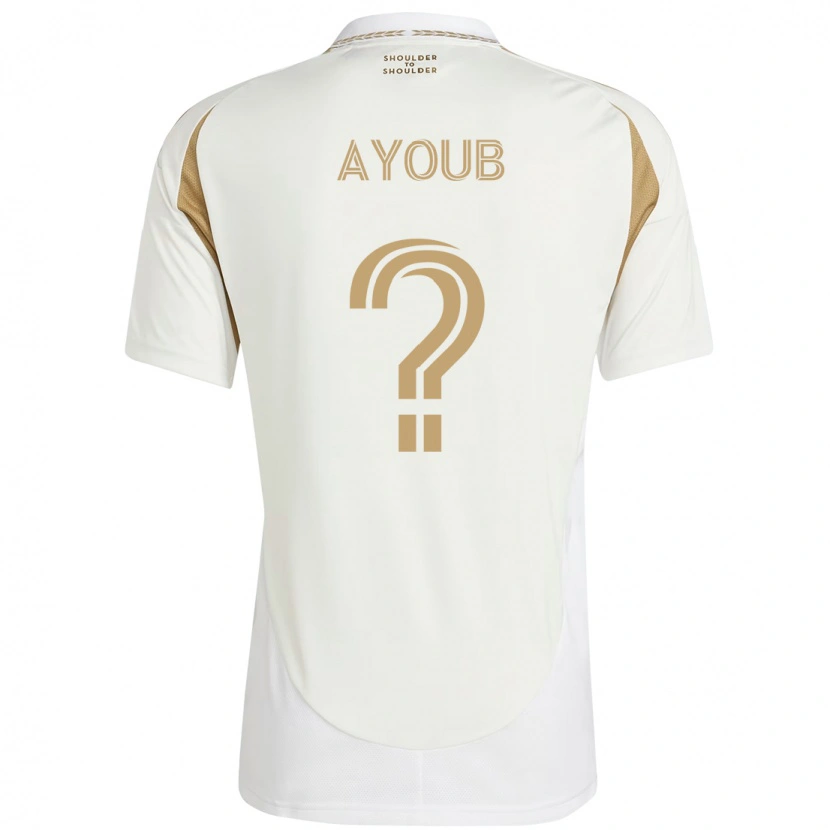 Danxen Bambino Maglia Ryan Ayoub #0 Bianco Marrone Kit Gara Away 2025/26 Maglietta