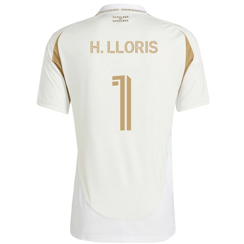 Danxen Bambino Maglia Hugo Lloris #1 Bianco Marrone Kit Gara Away 2025/26 Maglietta
