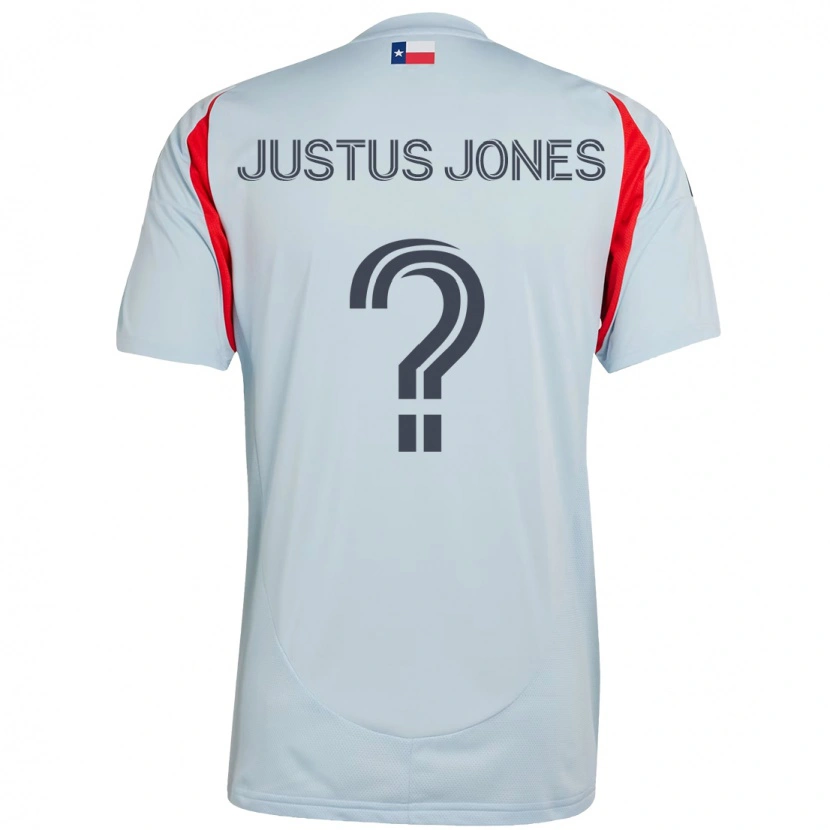 Danxen Bambino Maglia Justus Jones #0 Azzurro Chiaro Rosso Kit Gara Away 2025/26 Maglietta