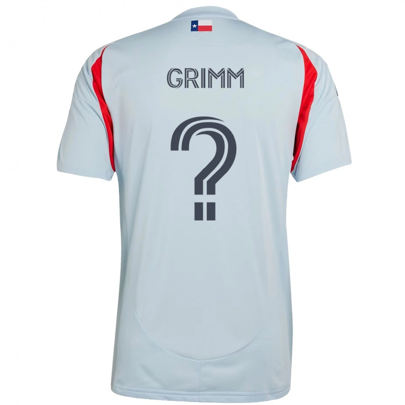 Danxen Bambino Maglia Mason Grimm #0 Azzurro Chiaro Rosso Kit Gara Away 2025/26 Maglietta