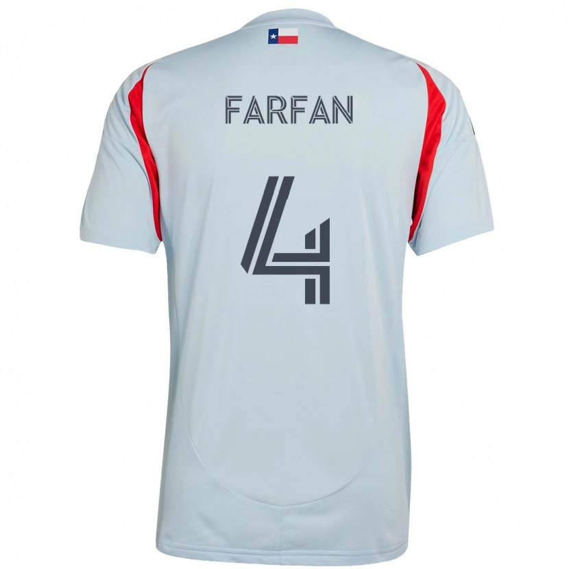 Danxen Bambino Maglia Marco Farfán #4 Azzurro Chiaro Rosso Kit Gara Away 2025/26 Maglietta
