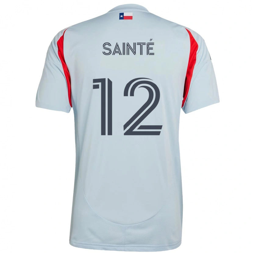 Danxen Bambino Maglia Carl Sainté #12 Azzurro Chiaro Rosso Kit Gara Away 2025/26 Maglietta