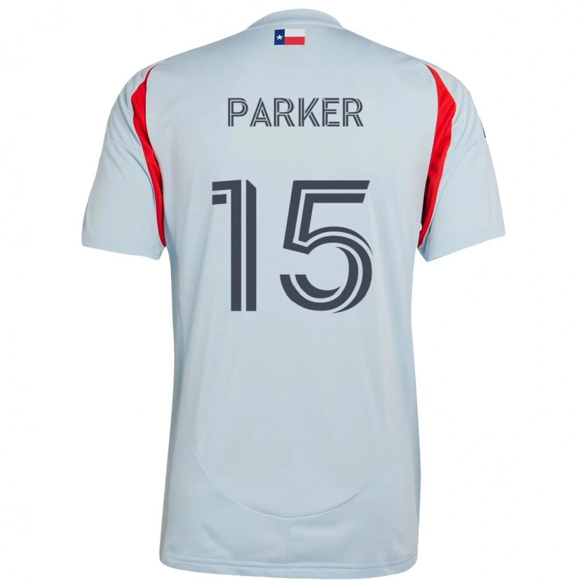 Danxen Bambino Maglia Isaiah Parker #15 Azzurro Chiaro Rosso Kit Gara Away 2025/26 Maglietta
