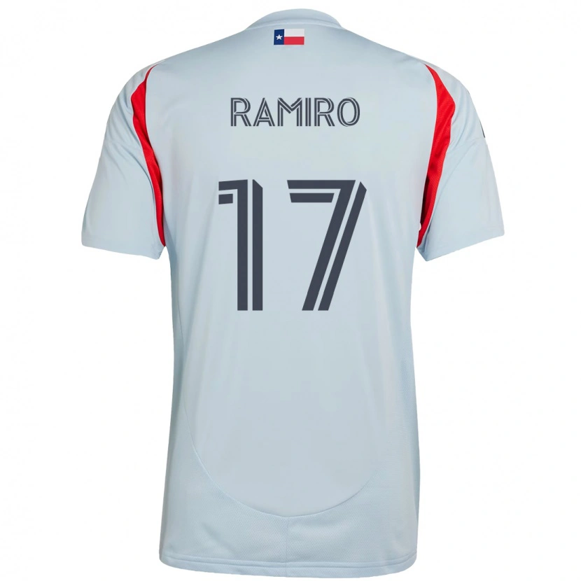 Danxen Bambino Maglia Ramiro #17 Azzurro Chiaro Rosso Kit Gara Away 2025/26 Maglietta