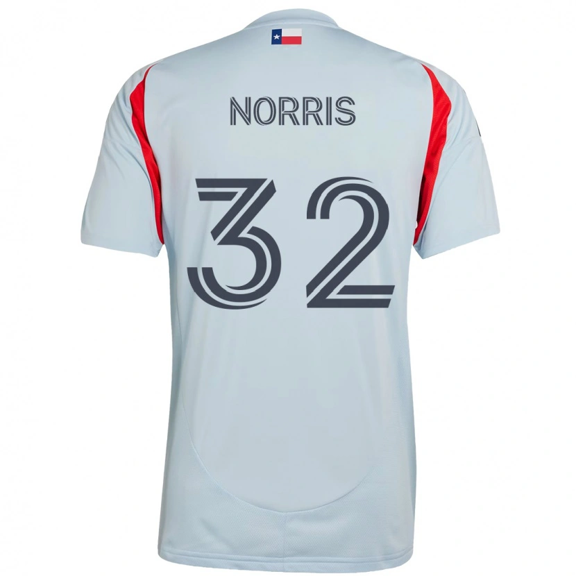 Danxen Bambino Maglia Nolan Norris #32 Azzurro Chiaro Rosso Kit Gara Away 2025/26 Maglietta