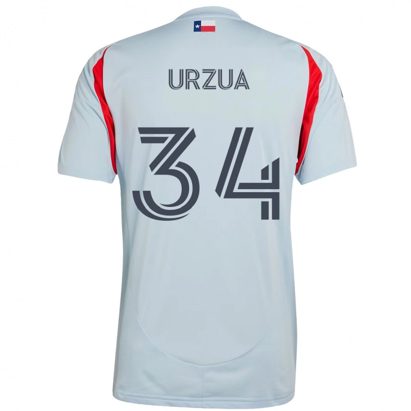 Danxen Bambino Maglia Alejandro Urzua #34 Azzurro Chiaro Rosso Kit Gara Away 2025/26 Maglietta