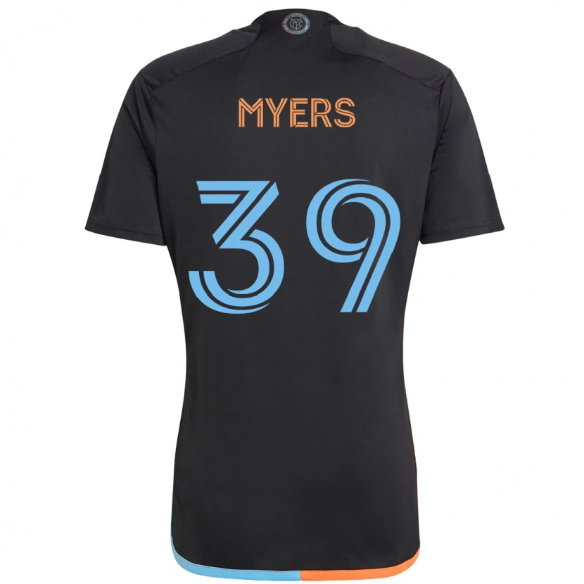 Danxen Bambino Maglia Md Myers #39 Nero Blu Arancione Kit Gara Away 2025/26 Maglietta