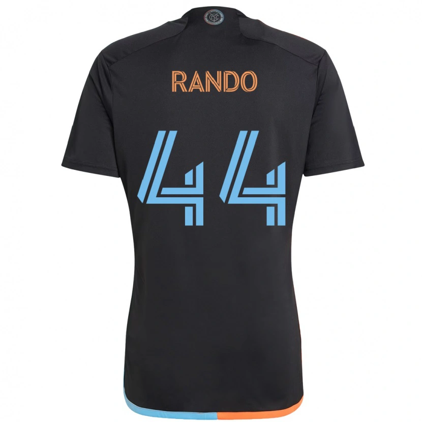 Danxen Bambino Maglia Alex Rando #44 Nero Blu Arancione Kit Gara Away 2025/26 Maglietta