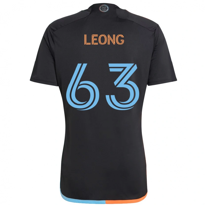 Danxen Bambino Maglia Matthew Leong #63 Nero Blu Arancione Kit Gara Away 2025/26 Maglietta