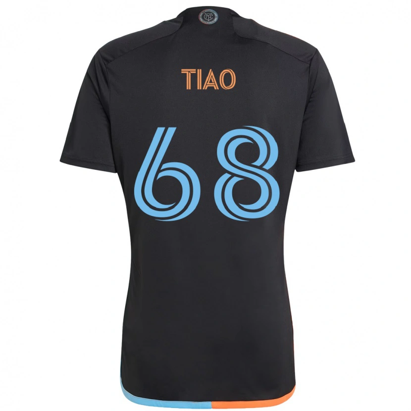 Danxen Bambino Maglia Christopher Tiao #68 Nero Blu Arancione Kit Gara Away 2025/26 Maglietta