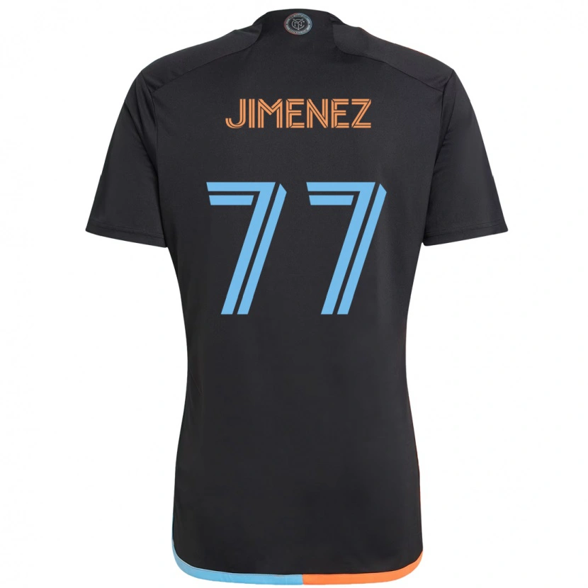 Danxen Bambino Maglia Jonathan Jiménez #77 Nero Blu Arancione Kit Gara Away 2025/26 Maglietta