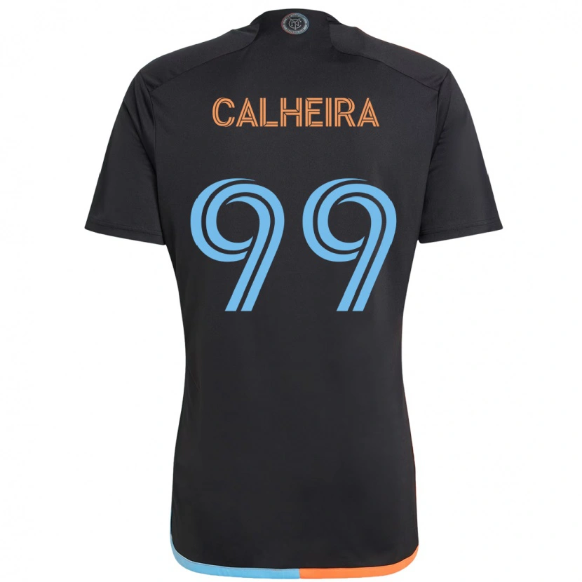 Danxen Bambino Maglia Taylor Calheira #99 Nero Blu Arancione Kit Gara Away 2025/26 Maglietta