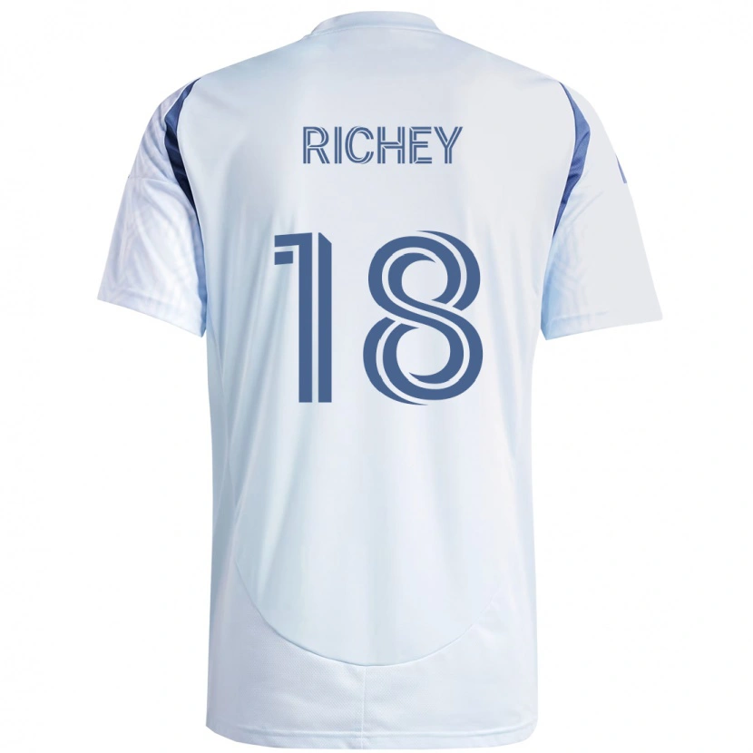 Danxen Bambino Maglia Spencer Richey #18 Azzurro Cielo Chiaro Blu Kit Gara Away 2025/26 Maglietta