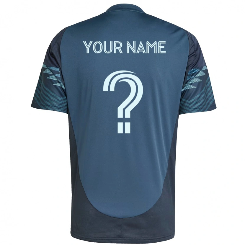 Danxen Bambino Maglia Il Tuo Nome #0 Azzurro Chiaro Kit Gara Away 2025/26 Maglietta