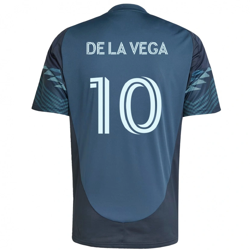 Danxen Bambino Maglia Pedro De La Vega #10 Azzurro Chiaro Kit Gara Away 2025/26 Maglietta