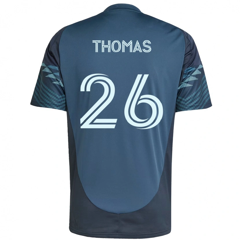 Danxen Bambino Maglia Andrew Thomas #26 Azzurro Chiaro Kit Gara Away 2025/26 Maglietta