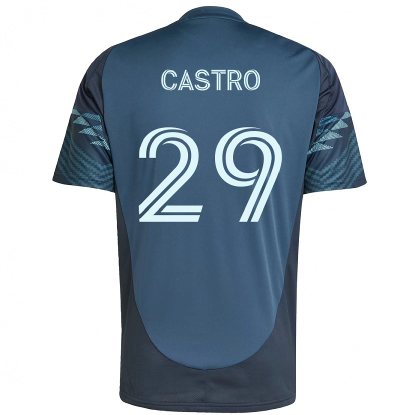 Danxen Bambino Maglia Jacob Castro #29 Azzurro Chiaro Kit Gara Away 2025/26 Maglietta
