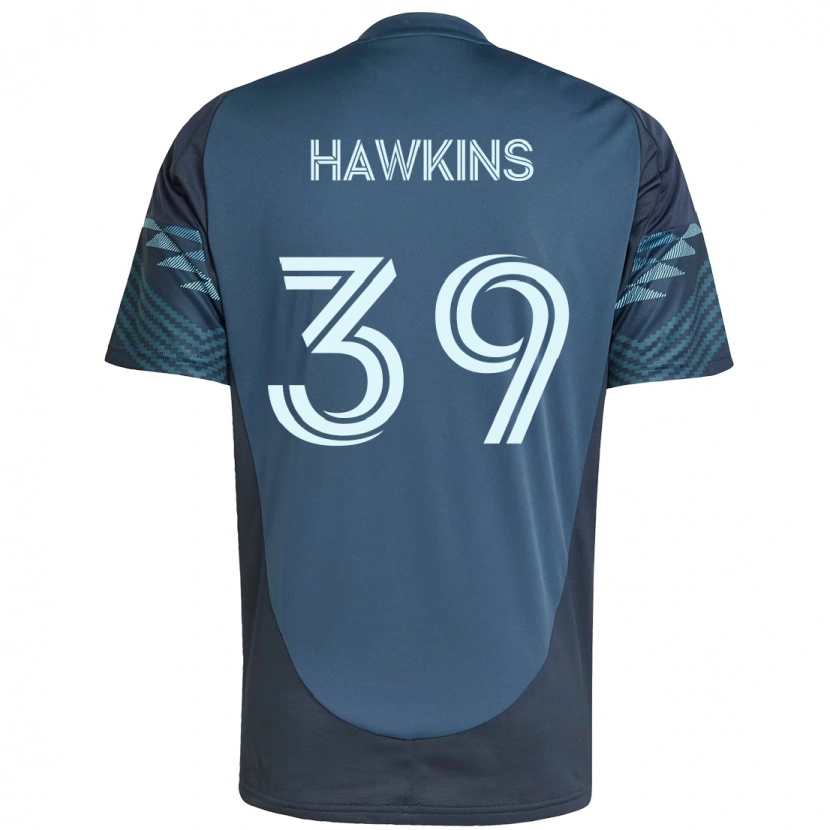 Danxen Bambino Maglia Stuart Hawkins #39 Azzurro Chiaro Kit Gara Away 2025/26 Maglietta