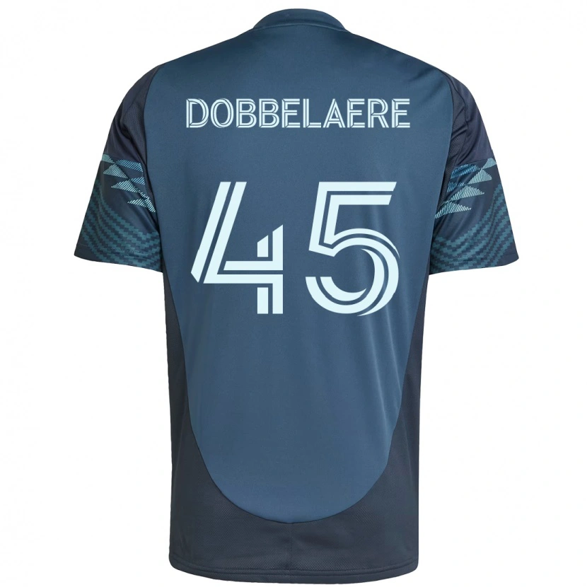 Danxen Bambino Maglia Ethan Dobbelaere #45 Azzurro Chiaro Kit Gara Away 2025/26 Maglietta