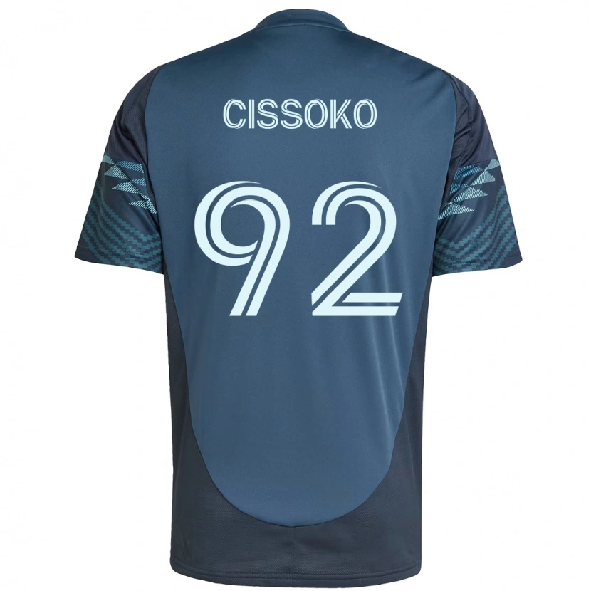 Danxen Bambino Maglia Abdoulaye Cissoko #92 Azzurro Chiaro Kit Gara Away 2025/26 Maglietta