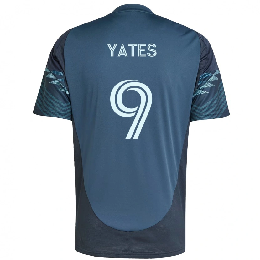Danxen Bambino Maglia Summer Yates #9 Azzurro Chiaro Kit Gara Away 2025/26 Maglietta